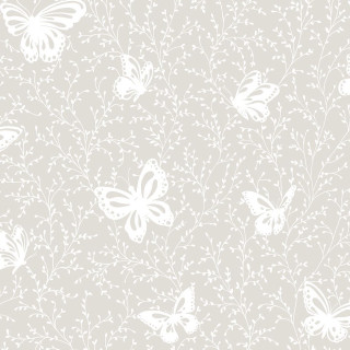 White butterfly pattern gray background - the left side of the image free wallpaper for tablet