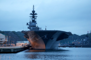 Large ship docked dock building - japan free wallpaper