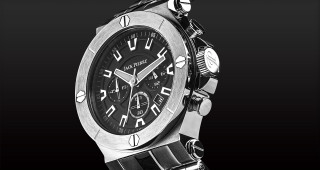 Watch black dial chain black - product photography free wallpaper