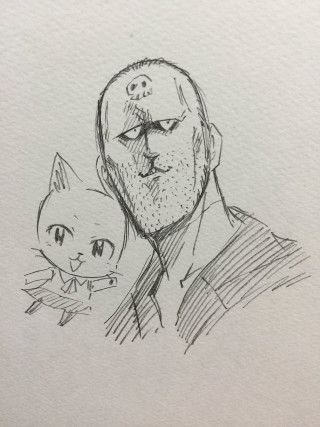 Man cat beard mustache drawing - a beard and a mustache free wallpaper