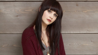 Woman long hair red sweater 2 - a red sweater free wallpaper