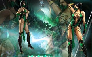 Green woman sword league fantasy - a green outfit free wallpaper