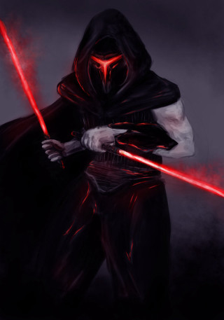 Man suit red saber glowing - solo free wallpaper for mobile