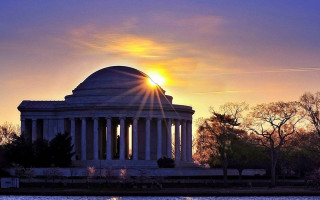 Dome building sunset sky water - arlington nelson lindenmuth free wallpaper