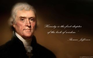 Thomas jefferson portrait honesty quote - most free wallpaper