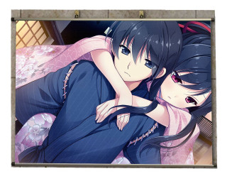 Anime couple hugging room window 3 - a picture frame free wallpaper