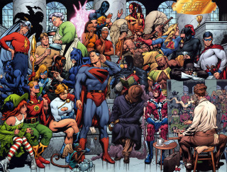 Group comics table discussion man - a group of people sitting free wallpaper