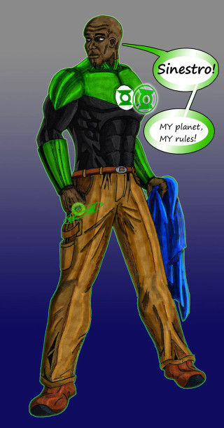 Man green suit blue backpack - cyborg free wallpaper for mobile