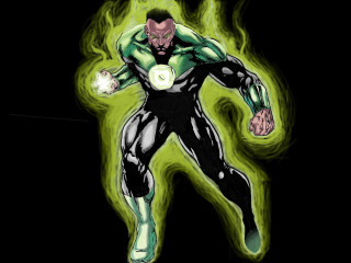 Green lantern running air glowing - his hands out free wallpaper for desktop