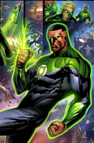 Green lantern comic page man - a man in the background free wallpaper for mobile