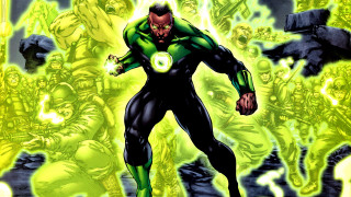 Green lantern characters background yellow - character free wallpaper