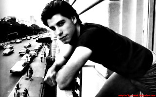 Man leaning railing window traffic - anthony angarola free wallpaper