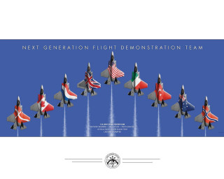 Fighter jets flags sky poster - christopher moeller free wallpaper