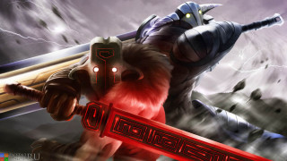 Cartoon character sword storm background - a cartoon character holding free wallpaper for desktop