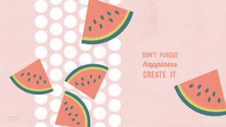 Pink watermelon quote background slice - surreal design free wallpaper for desktop