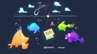 Fish floating lake sign fish - art station free wallpaper for desktop