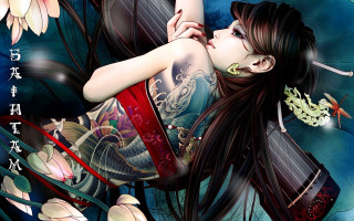 Woman tattoos arm chest artistry - her arm and chest free wallpaper