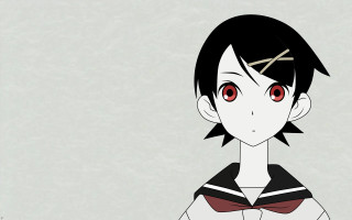 Cartoon character red eyes black - purism free wallpaper for desktop