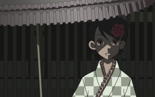 Woman flower hair bamboo wall - a flower free wallpaper for desktop