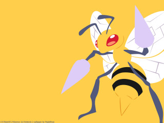 Cartoon bee red nose black - black wing free wallpaper
