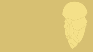 Yellow background man silhouette head - golden ratio illustration free wallpaper