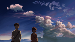 People cloudy sky plane flying - atey ghailan free wallpaper