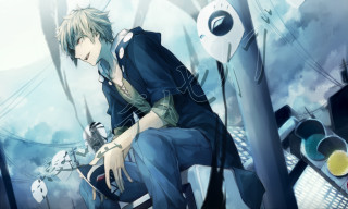 Man bench city traffic light - gothic art free wallpaper for desktop