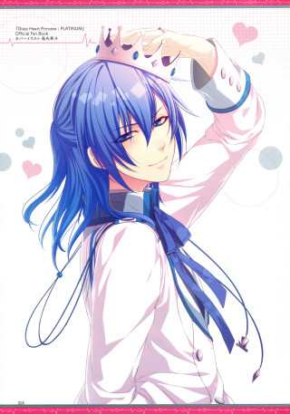 Blue haired girl white shirt 2 - a pink frame free wallpaper