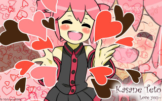 Girl pink hair hearts hands - kawaii free wallpaper for desktop