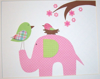 Bird elephant flowers tree branch - clara miller burd free wallpaper for desktop