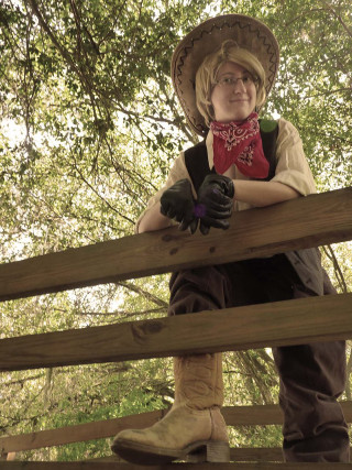 Woman cowboy hat gloves portrait - andor basch free wallpaper for mobile