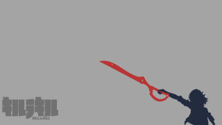 Woman holding giant red scissors - her hand and a gun free wallpaper