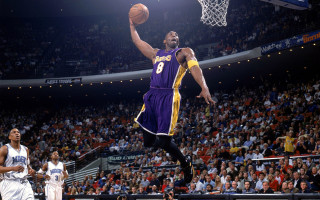 Man purple uniform dunking basketball 2 - visionary free wallpaper
