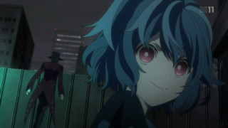 Blue hair hat city night - a city free wallpaper