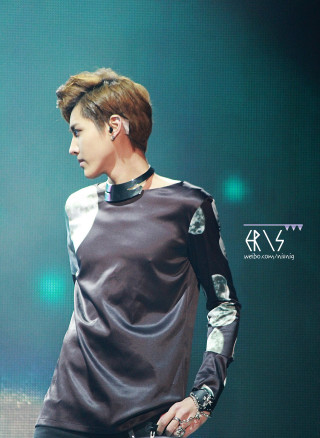 Male blackshirt microphone greenbackground marble - fan kuan free wallpaper