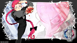 Woman pinkhair redobject blackshirt pinkribbon - a pink ribbon free wallpaper for desktop