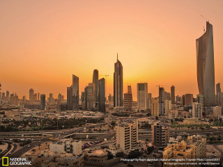 City skyline tall buildings sunset 3 - farid mansour free wallpaper for desktop