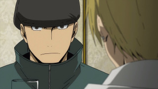 Man black hat green jacket - another man free wallpaper