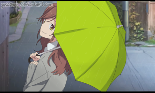 Woman holding umbrella rain street - an umbrella in the rain free wallpaper