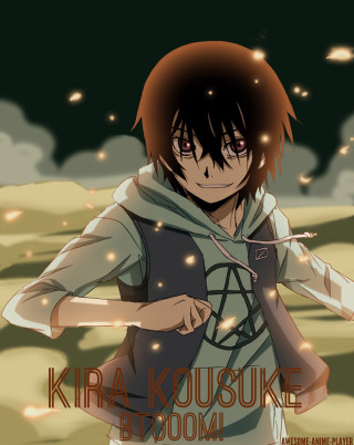 Man hoodie field sky text - free anime wallpaper for mobile
