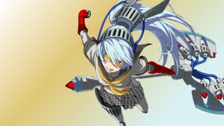 Cartoon character flying sword helmet 2 - her hand and a helmet free wallpaper