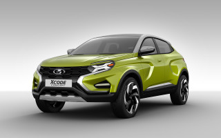 Green suv studio shot white - gray background free wallpaper