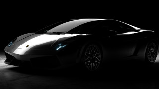 Black white sports car dark 3 - the side of the car free wallpaper