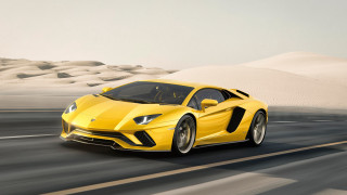 Yellow sports car desert road 3 - a road in the desert free wallpaper for desktop