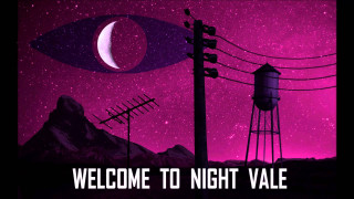 Purple sky eye water tower - synthwave free wallpaper for desktop