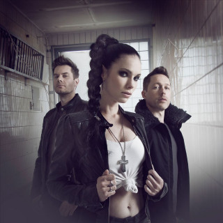 Woman black jacket gothic hallway - florianne becker free wallpaper for tablet