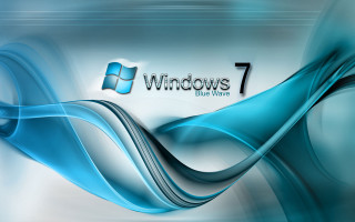 Blue wave windows7 logo windows7 - the window 7 logo free wallpaper for desktop