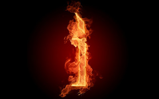 Fire letter on fire black - p free wallpaper