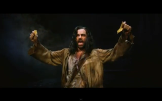 Man long hair banana peel - his hand and a cigarette free wallpaper