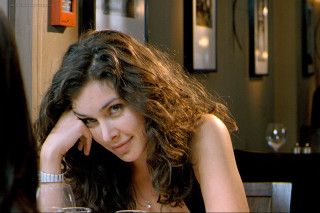 Woman sitting table glass wine 7 - a woman sitting free wallpaper